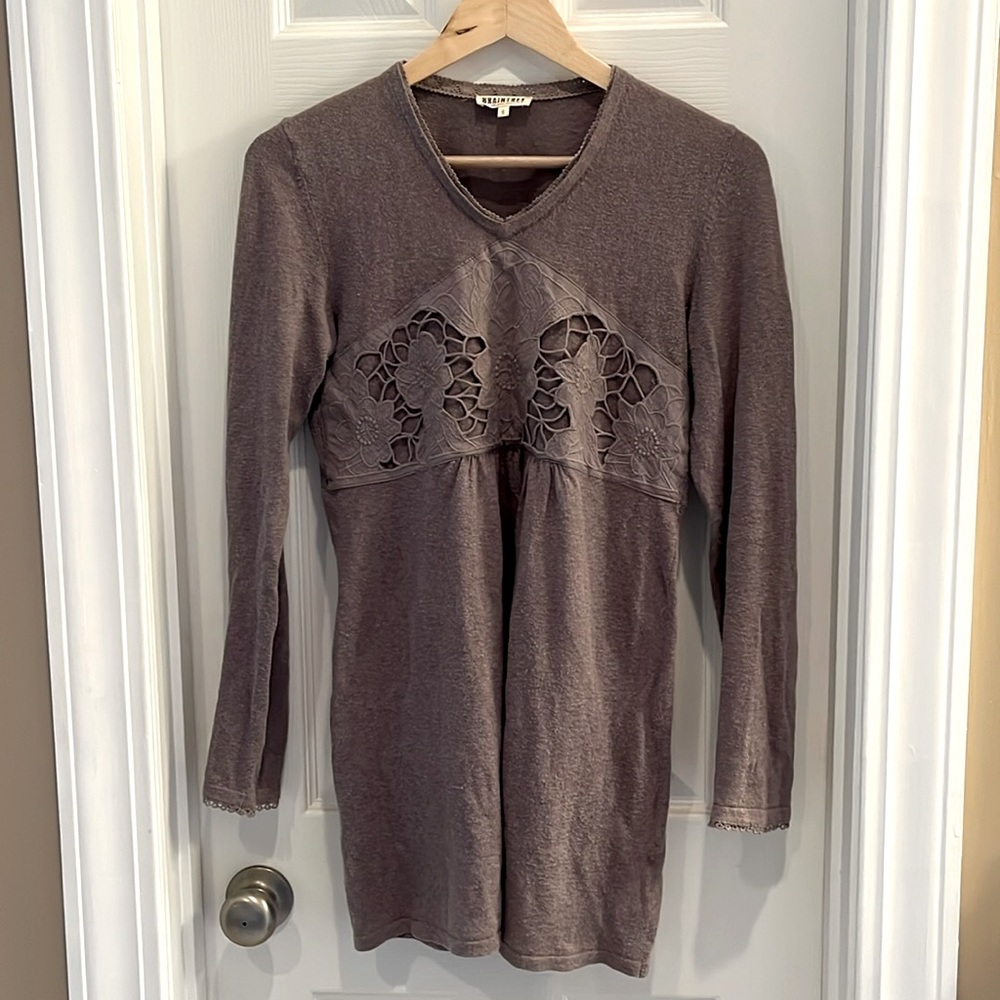 Braintree organic cotton tunic sweater. Small. European boutique designer.